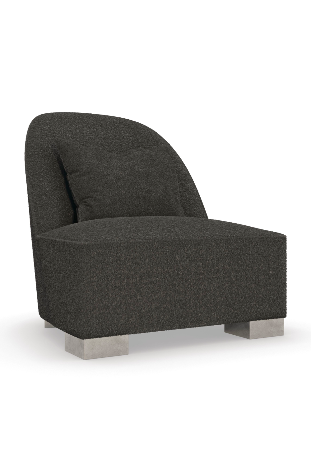 Gray Shearling Lounge Chair | Caracole Act | Oroa.com