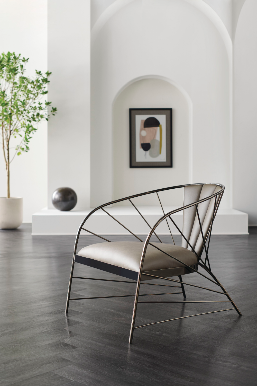 Metal Framed Lounge Chair | Caracole Live Wire | Oroa.com