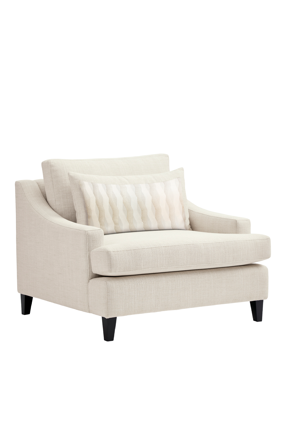 White Linen Lounge Chair | Caracole The Madison | Oroa.com