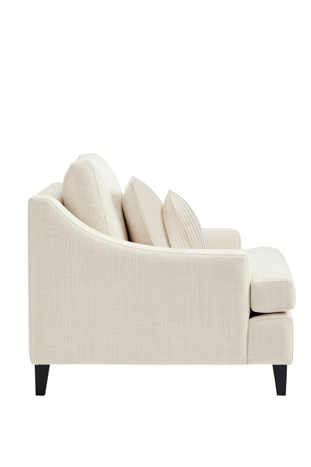 White Linen Lounge Chair | Caracole The Madison | Oroa.com