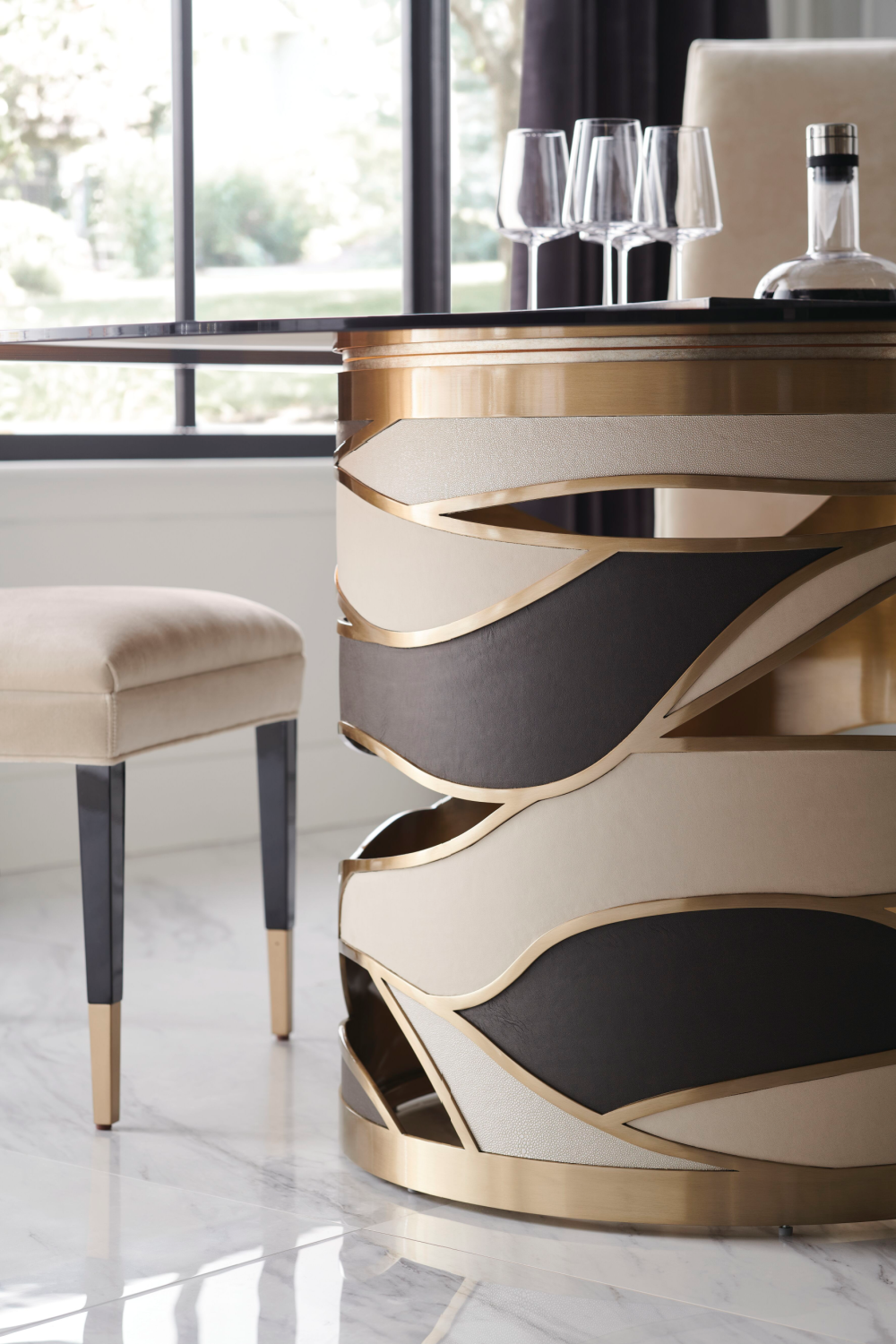 Cream Velvet Dining Chair | Caracole The Masters | Oroa.com