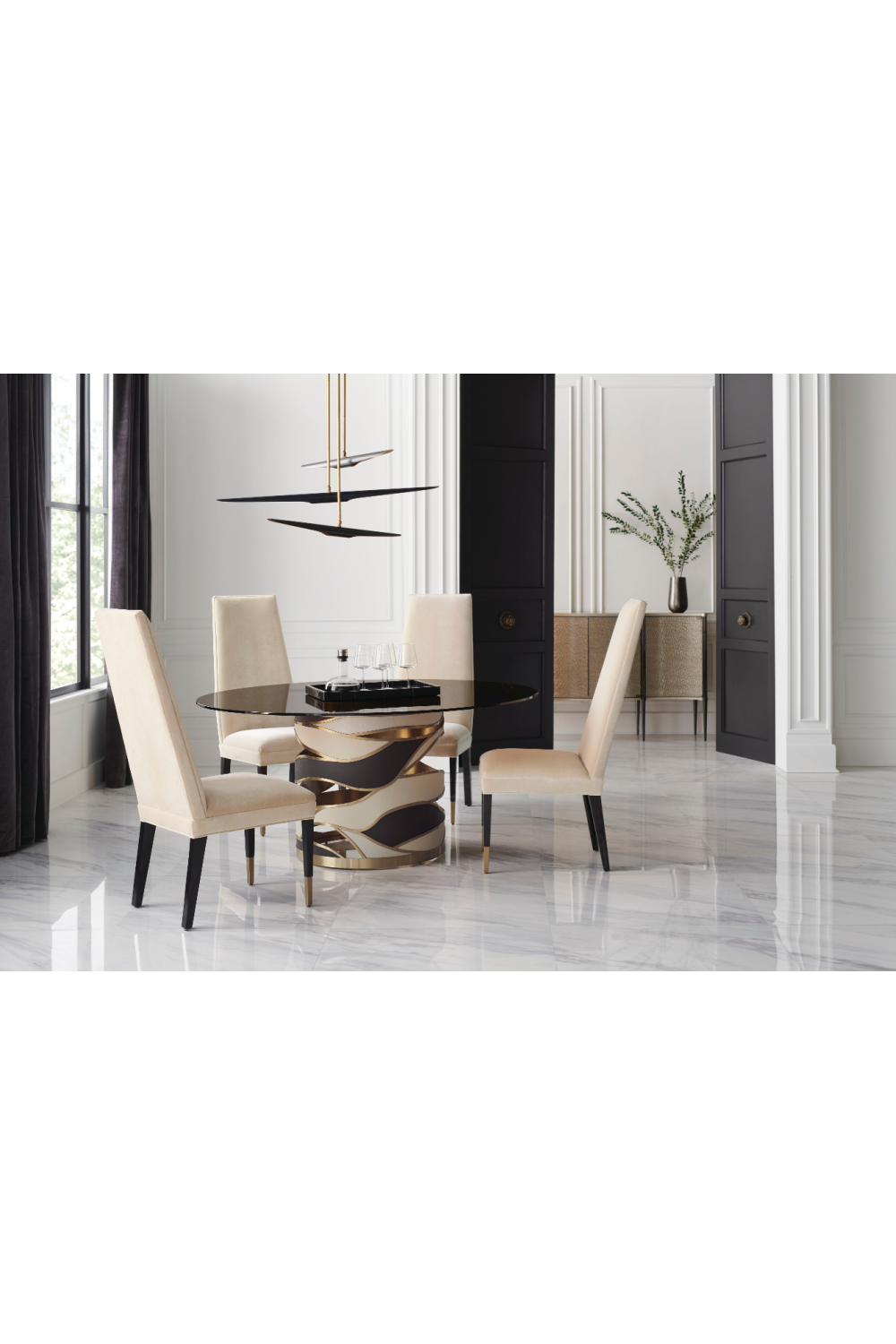   Cream Velvet Dining Chair | Oroa.com
