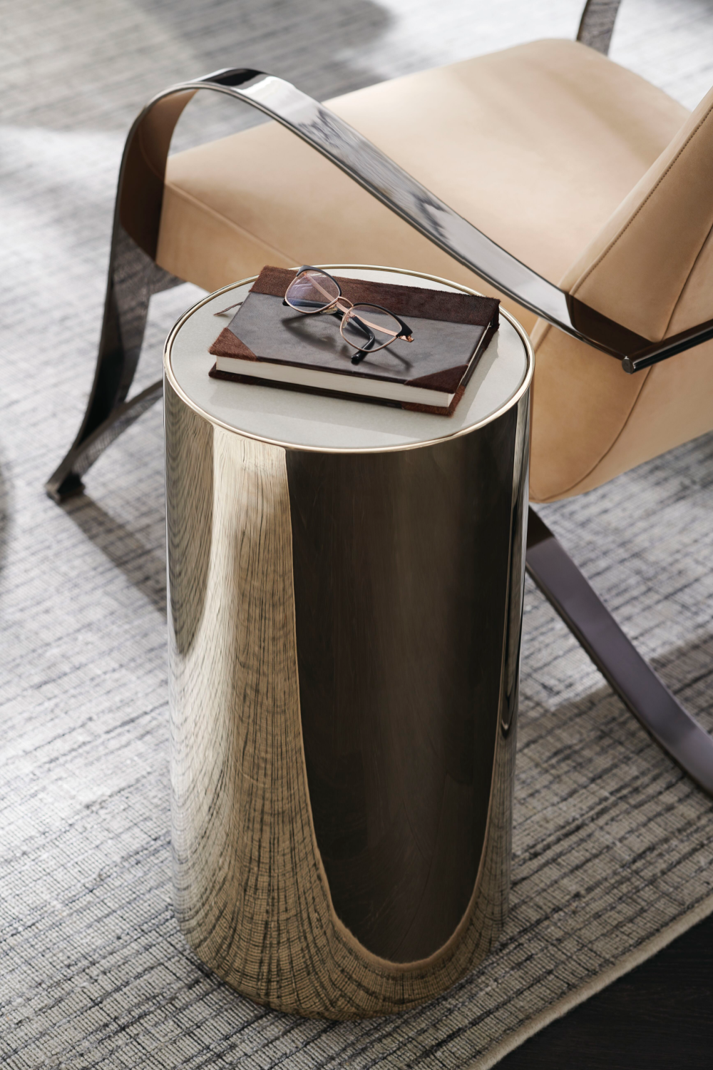 Cylindrical Accent Table | Caracole Round About | Oroa.com