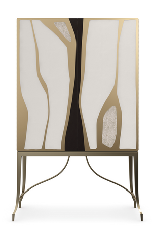 Metallic Modern Bar Cabinet | Caracole Uptown | Oroa.com