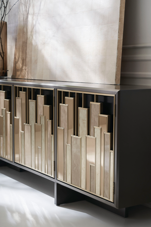 Geometric Patterned Media Cabinet | Caracole Midtown | Oroa.com
