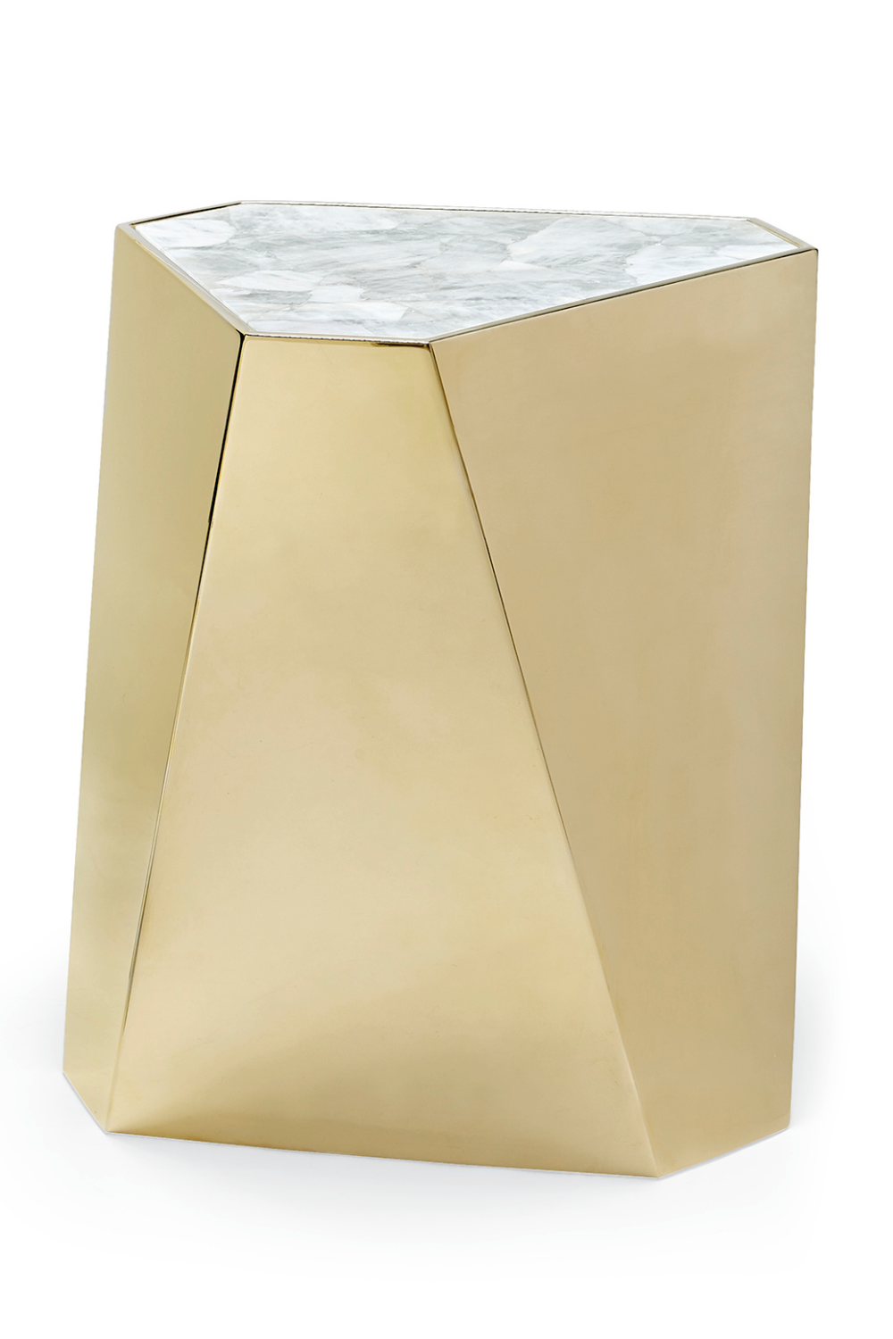 Gold Hexagonal End Table | Caracole The Contempo | Oroa.com