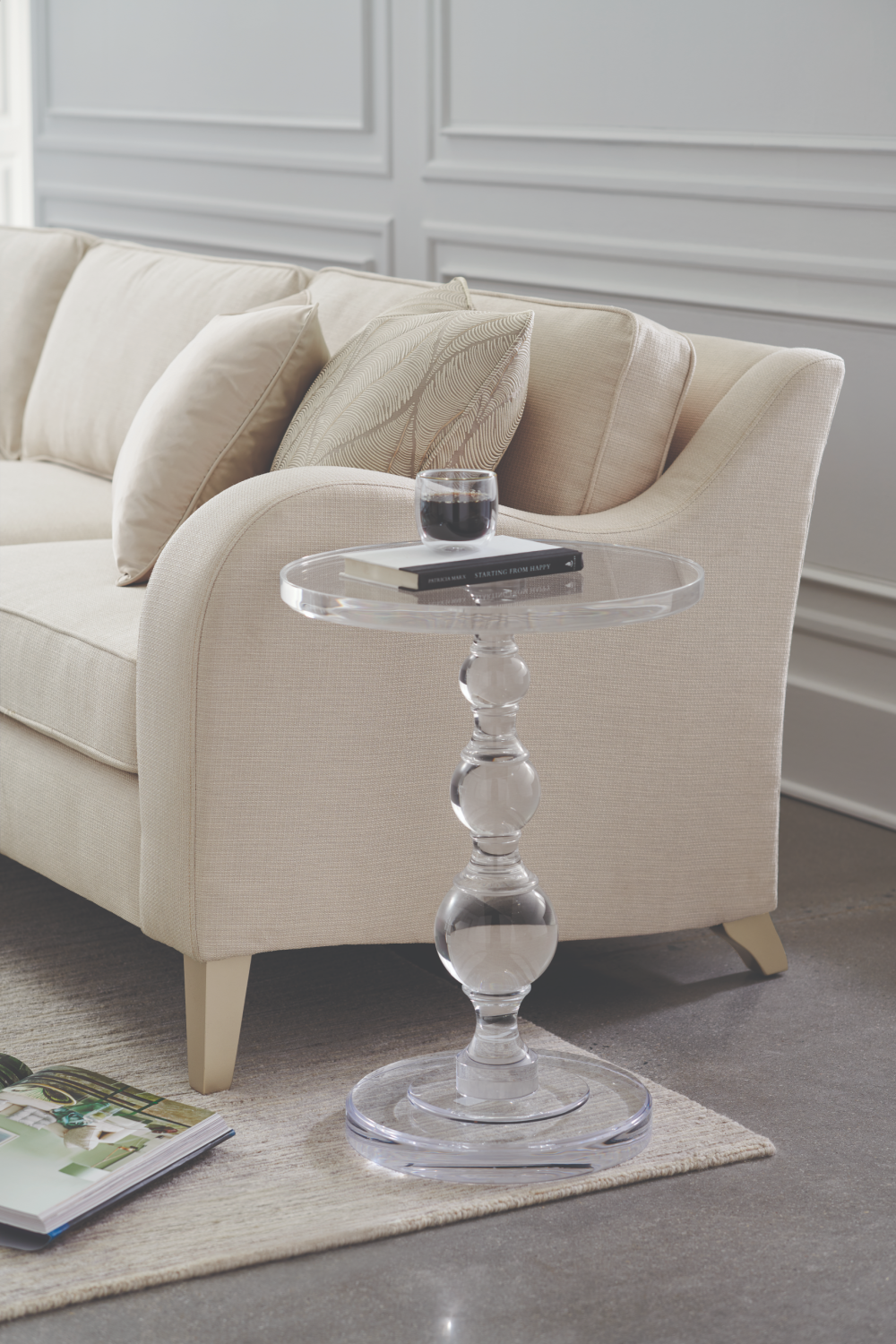 Acrylic Sculpted Side Table | Caracole All Clear | Oroa.com