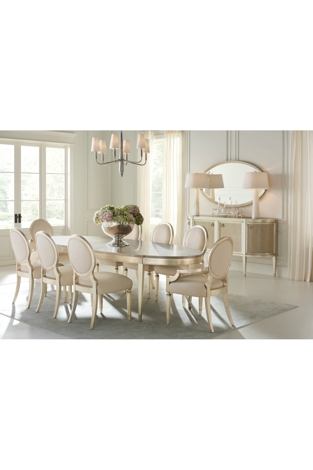 Carved Frame Beige Dining Chair (2) | Caracole May I Join You? | Oroa.com