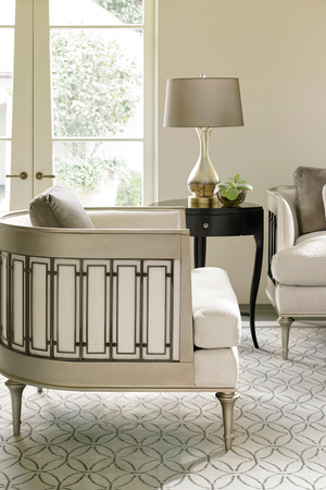 Wraparound Tungsten Sofa | Caracole Quit Your Metal-ing | Oroa.com