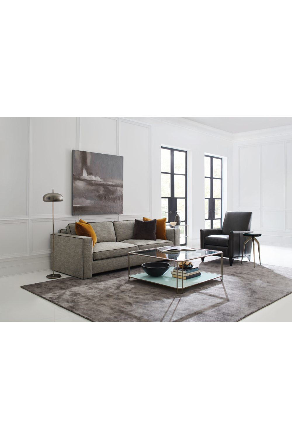 Piped Modern Sofa | Caracole Welt Played | Oroa.com