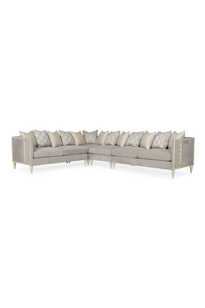 Taupe Modern Sectional Sofa | Caracole Fret Knot | Oroa.com