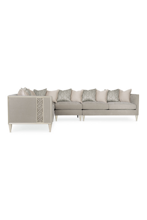 Taupe Modern Sectional Sofa | Caracole Fret Knot | Oroa.com