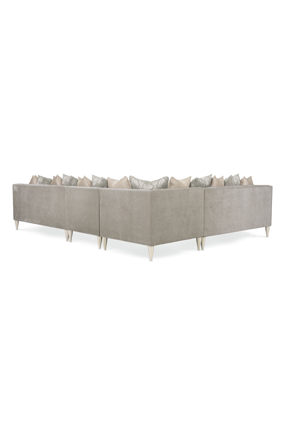 Taupe Modern Sectional Sofa | Caracole Fret Knot | Oroa.com