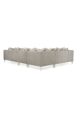 Taupe Modern Sectional Sofa | Caracole Fret Knot | Oroa.com