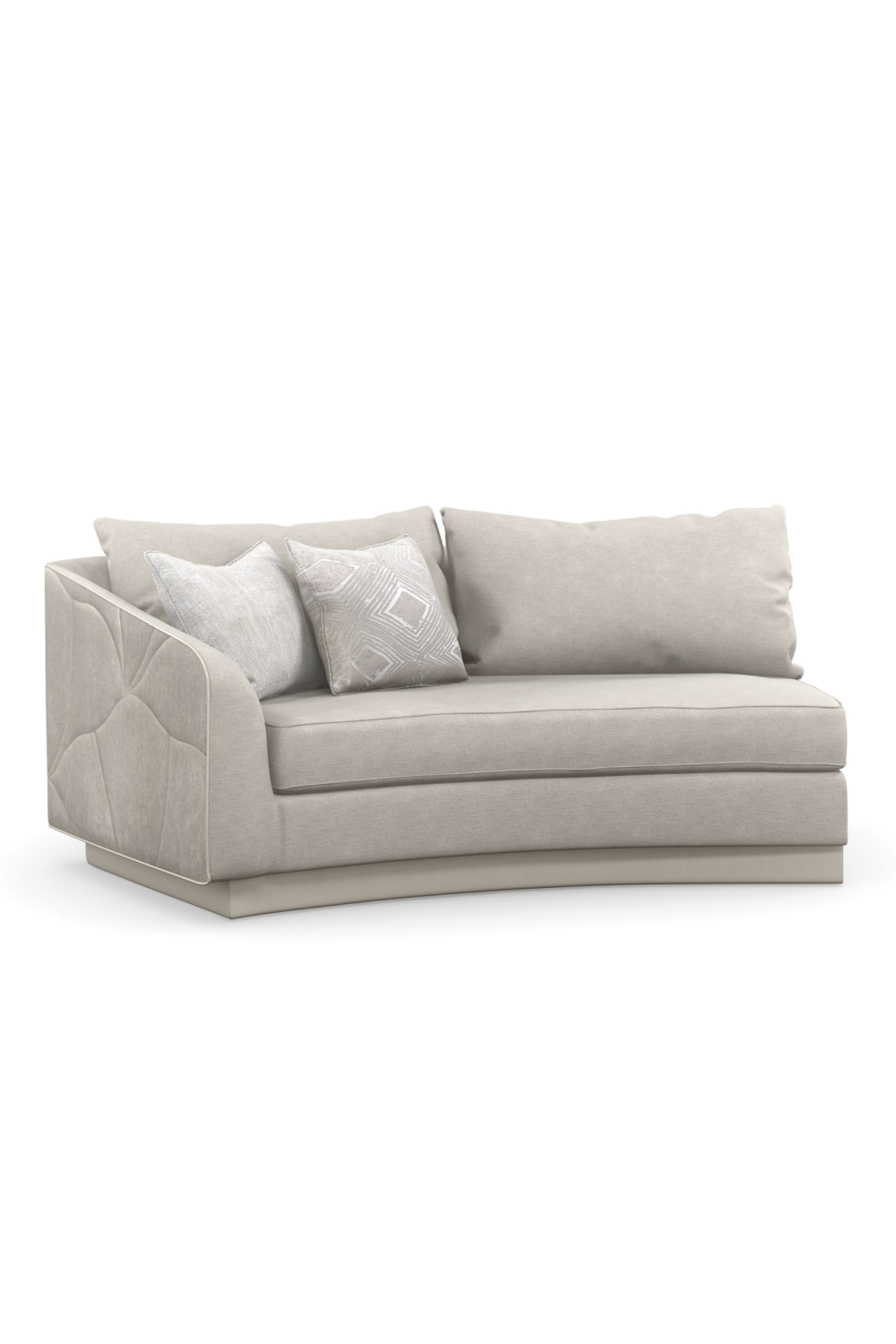 Gray Quilted Curve Loveseat | Caracole Fanciful | Oroa.com