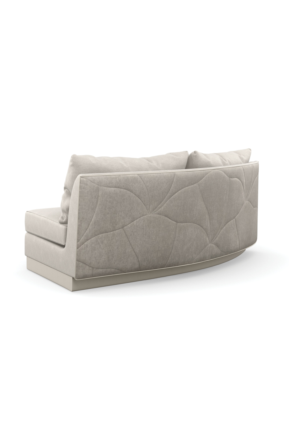 Gray Quilted Curve Loveseat | Caracole Fanciful | Oroa.com