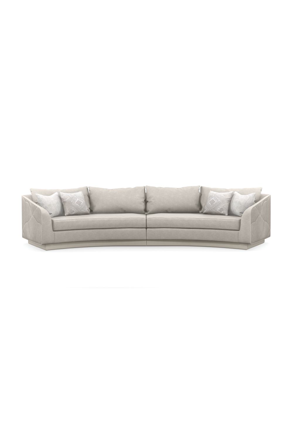 Gray Quilted Curve Loveseat | Caracole Fanciful | Oroa.com