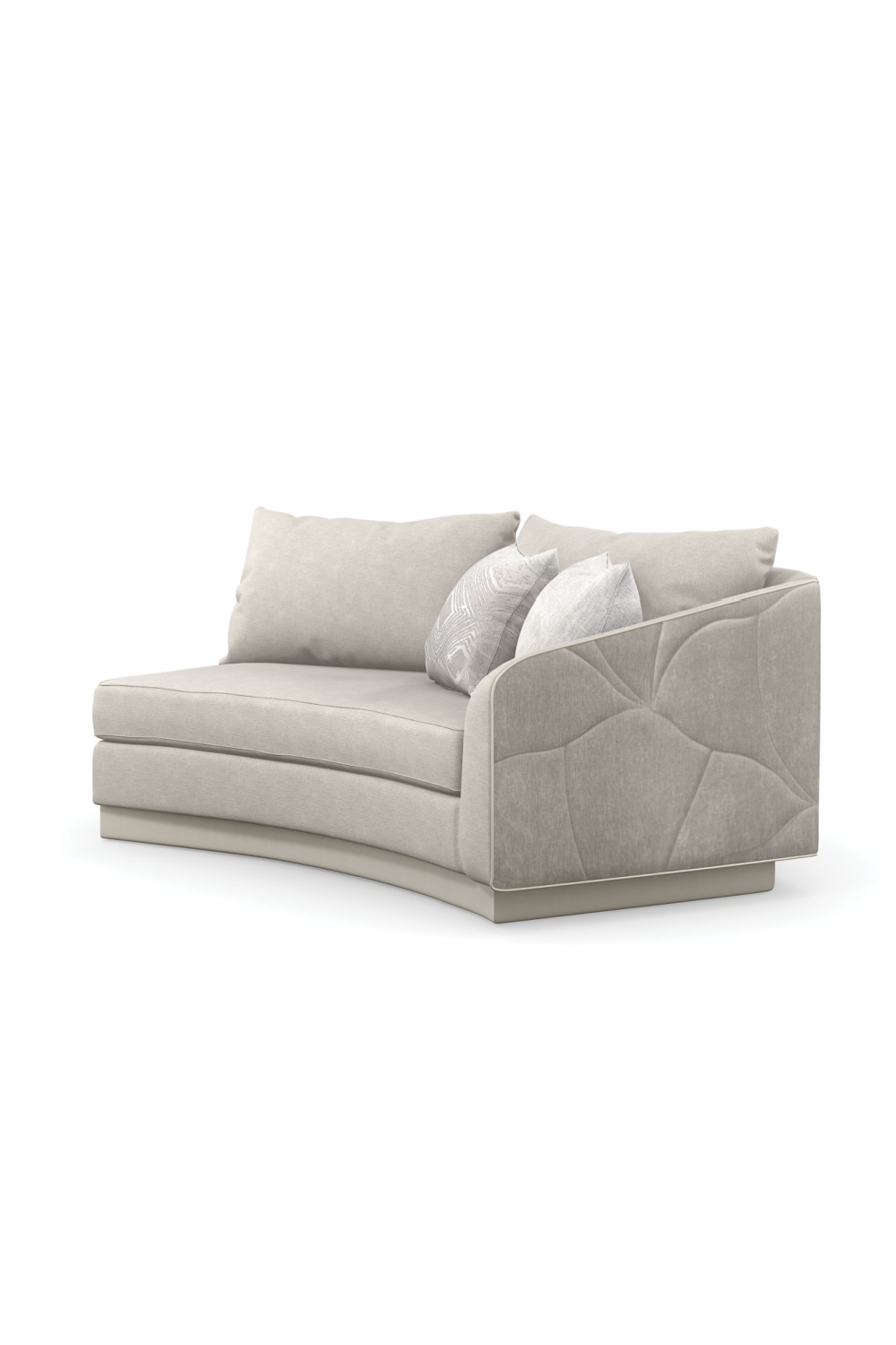 Gray Quilted Curve Loveseat | Caracole Fanciful | Oroa.com