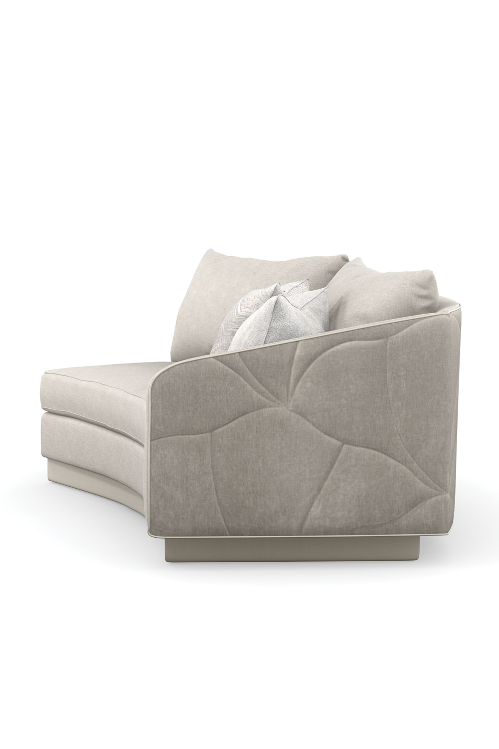 Gray Quilted Curve Loveseat | Caracole Fanciful | Oroa.com