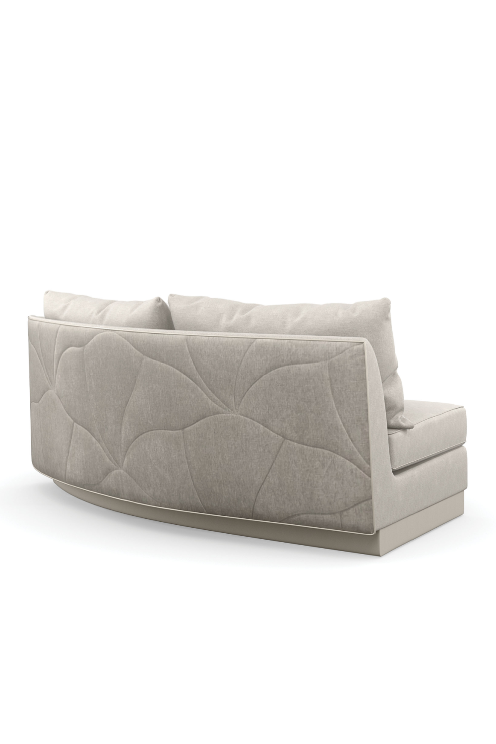 Gray Quilted Curve Loveseat | Caracole Fanciful | Oroa.com