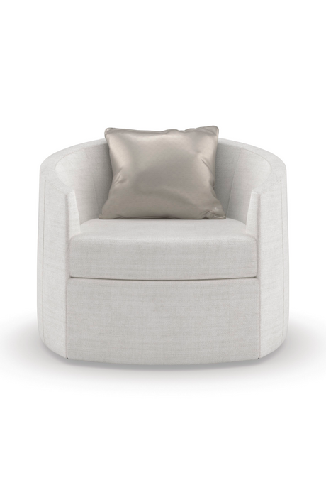 Gray Rounded Swivel Chair | Caracole You Complete Me | Oroa.com