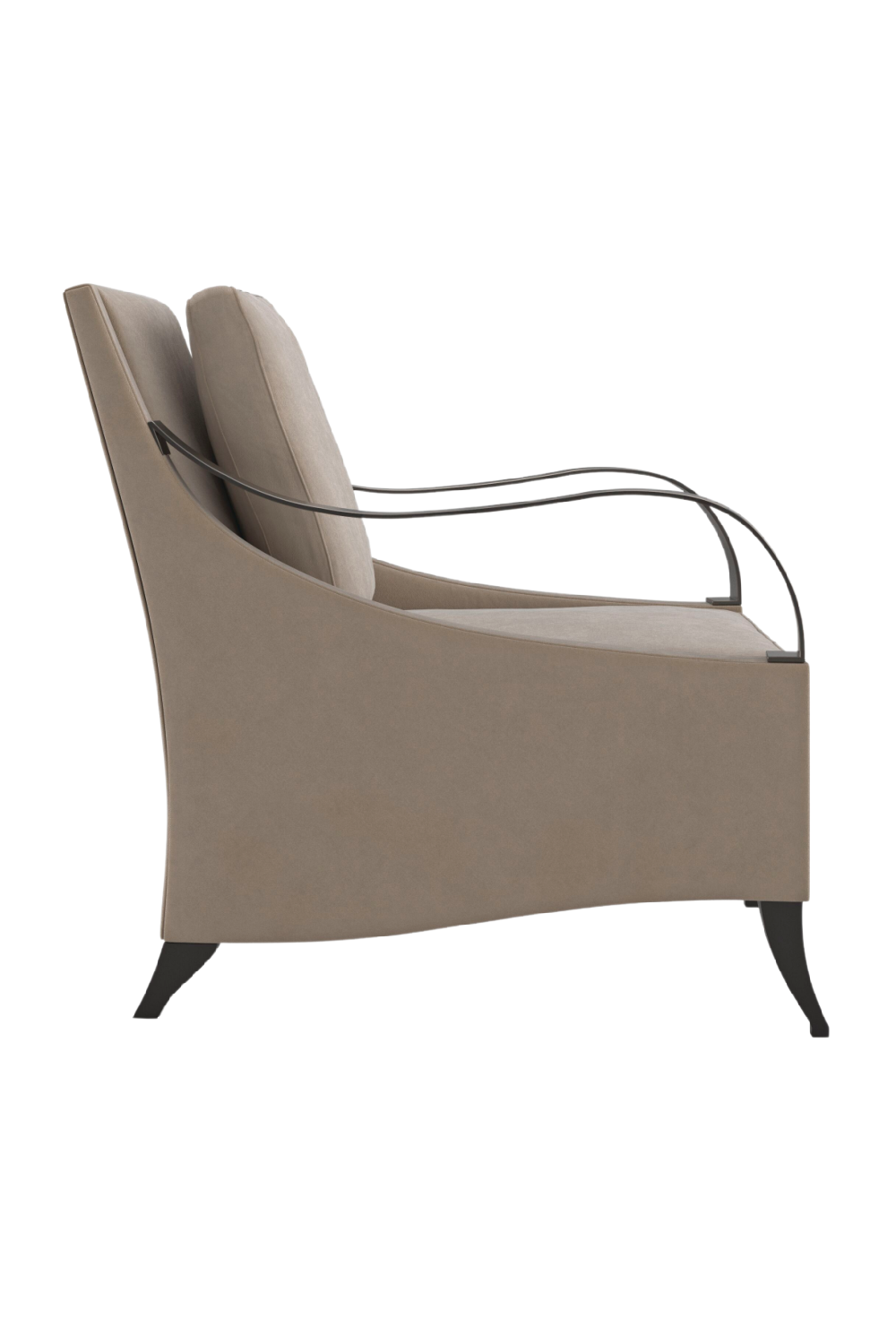 Brown Velvet Lounge Chair | Caracole Slippery Slope | Oroa.com