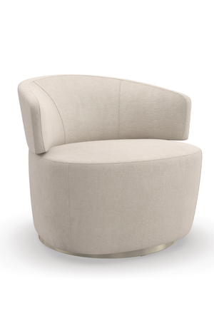 Cream Velvet Swivel Chair | Caracole Olympia | Oroa.com