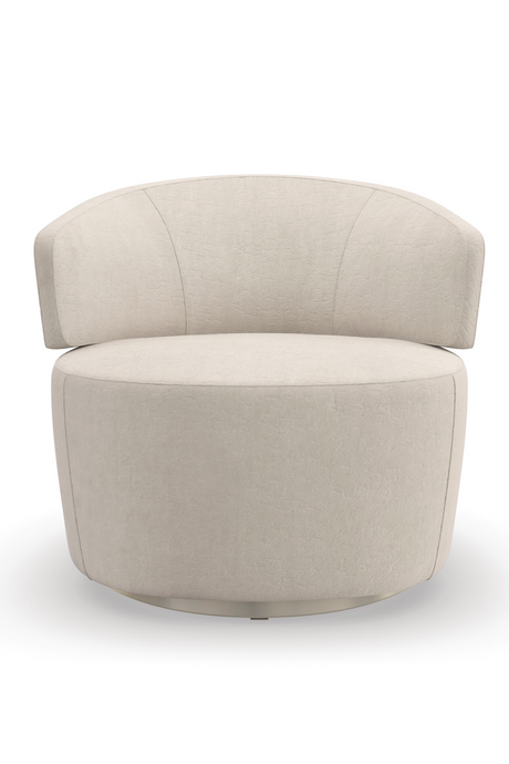 Cream Velvet Swivel Chair | Caracole Olympia | Oroa.com