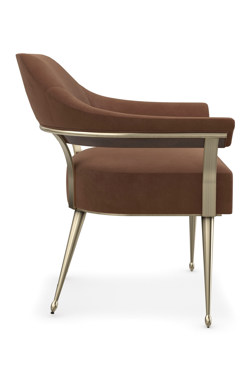 Brown Mohair Accent Chair | Caracole Louisette | Oroa.com