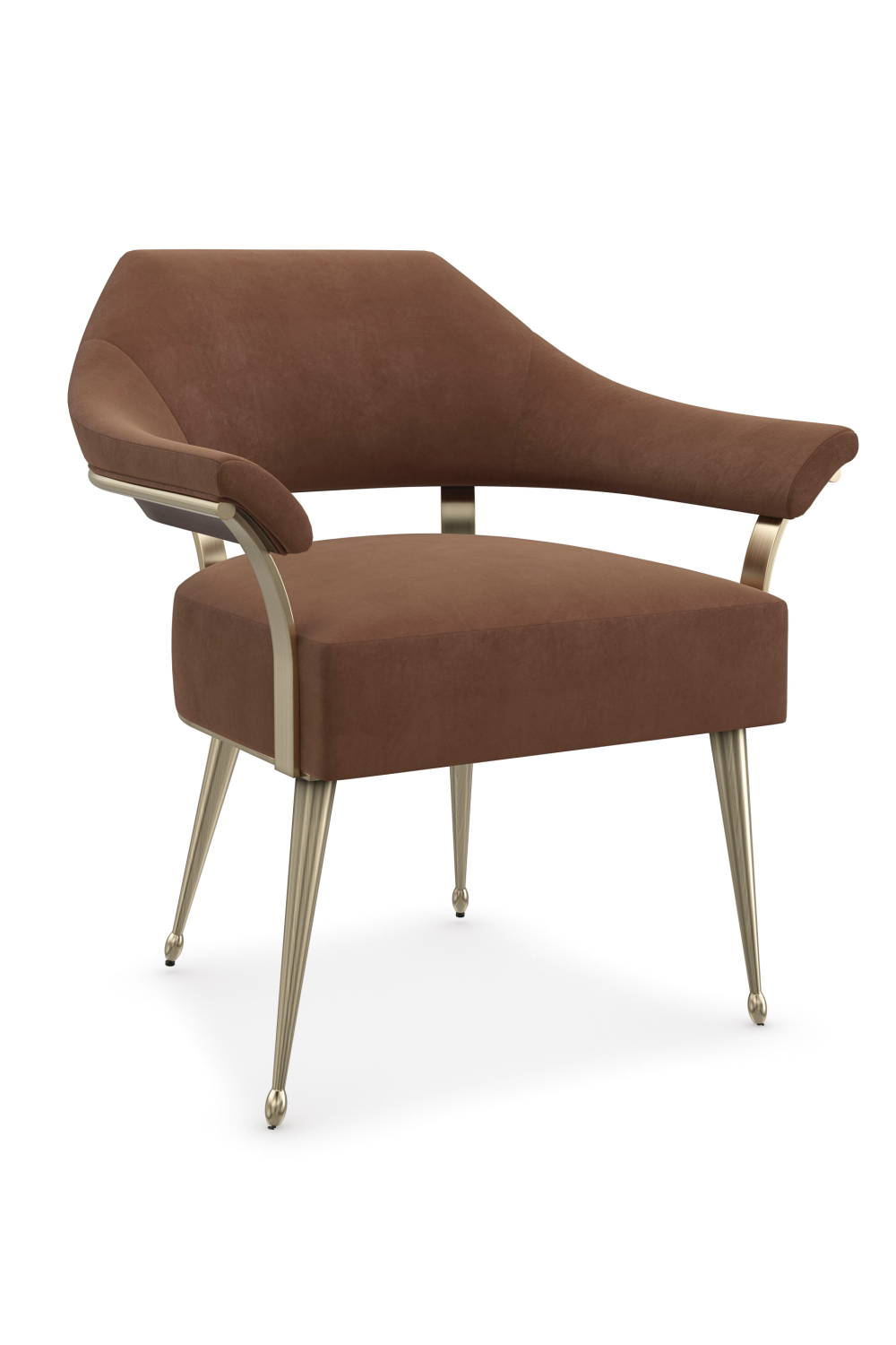 Brown Mohair Accent Chair | Caracole Louisette | Oroa.com