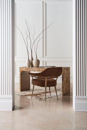 Brown Mohair Accent Chair | Caracole Louisette | Oroa.com