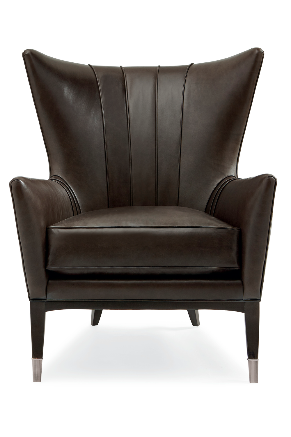 Brown Leather Wingback Chair | Caracole So Welt Done | Oroa.com