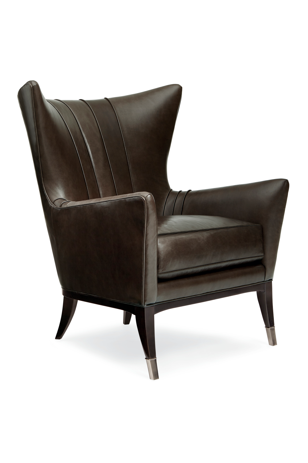 Brown Leather Wingback Chair | Caracole So Welt Done | Oroa.com