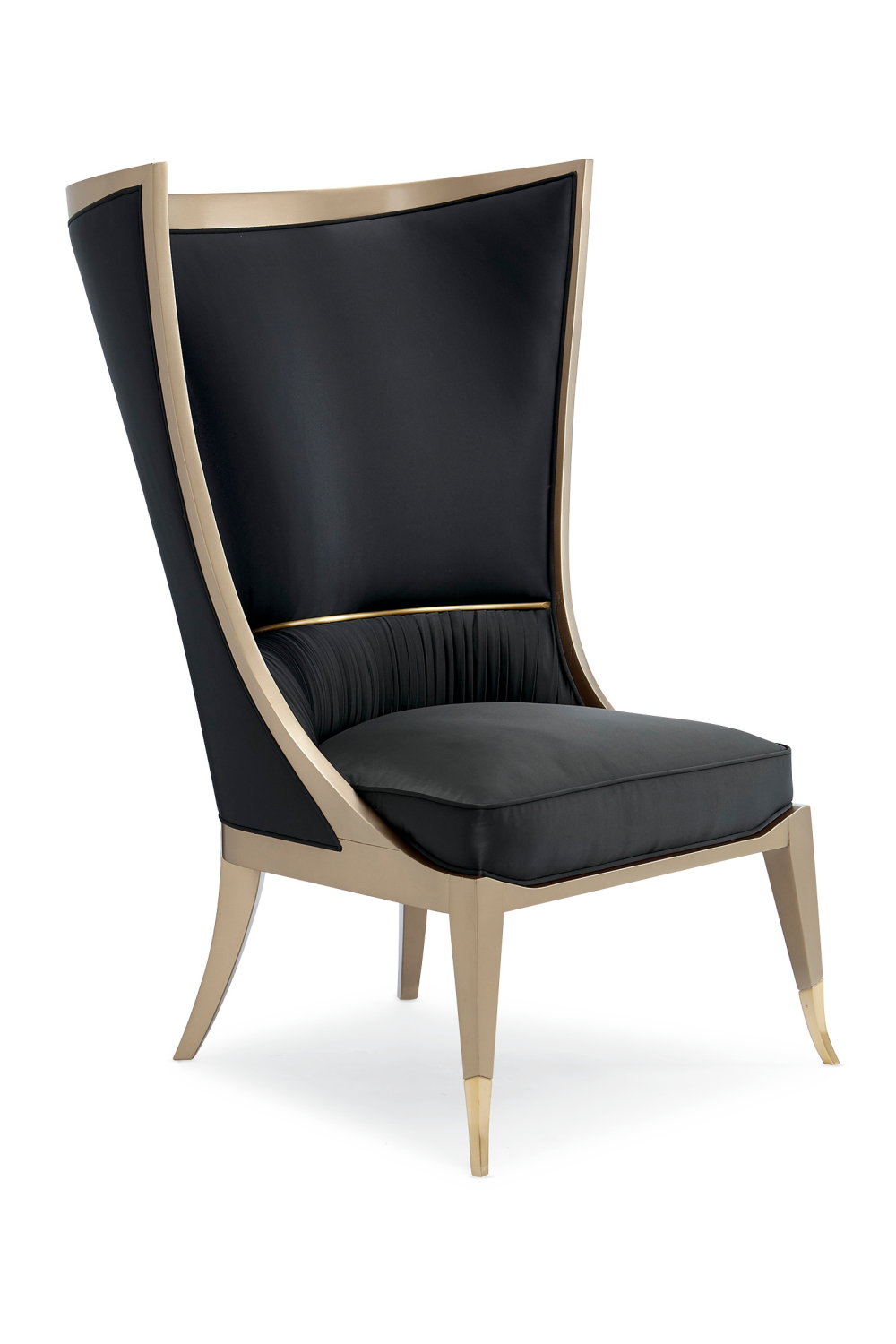 Black Curved Wingback Chair | Caracole Pop Your Collar | Oroa.com