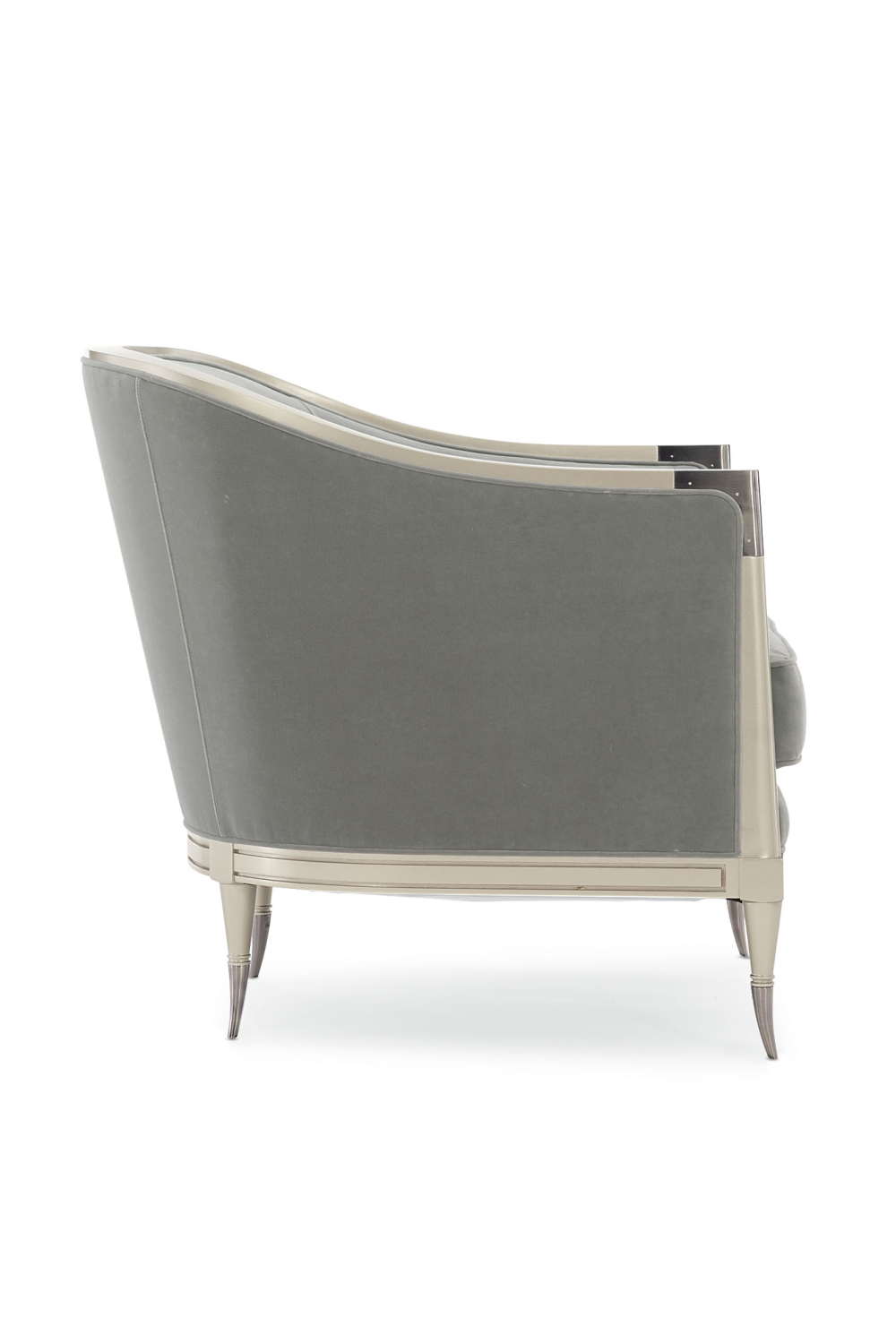 Gray Curved Lounge Chair | Caracole Splash Of Flash | Oroa.com