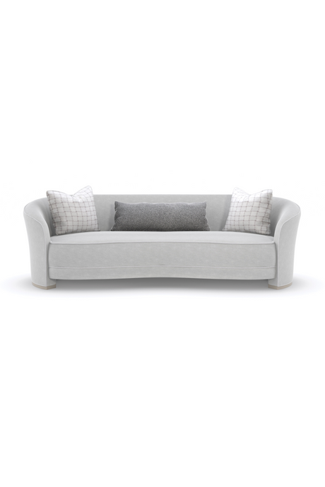 Light Gray Curved Sofa | Caracole Ahead Of The Curve | Oroa.com