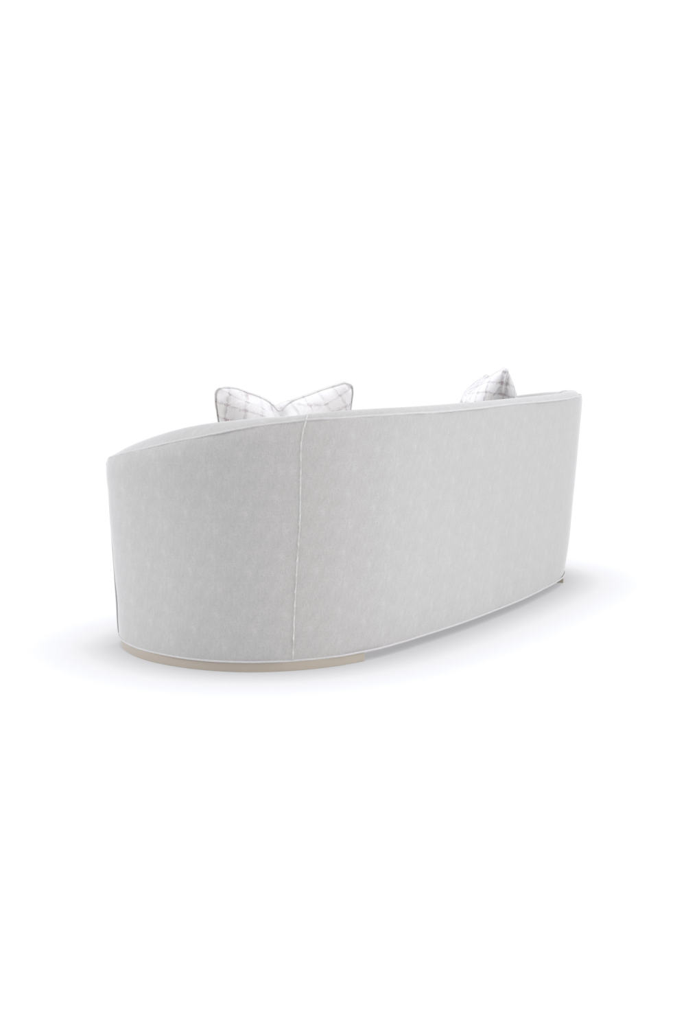 Light Gray Curved Sofa | Caracole Ahead Of The Curve | Oroa.com