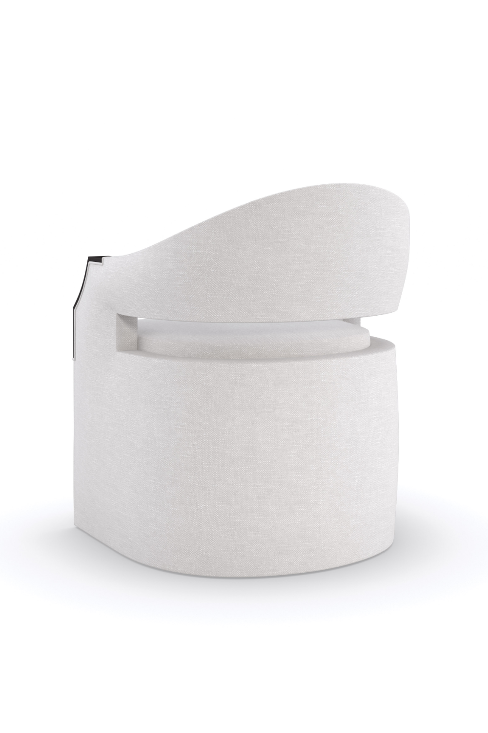 White Modern Accent Chair | Caracole Dinner Roll | Oroa.com