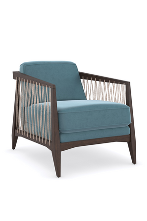 Blue Velvet Occasional Chair | Caracole Rope Me In | Oroa.com