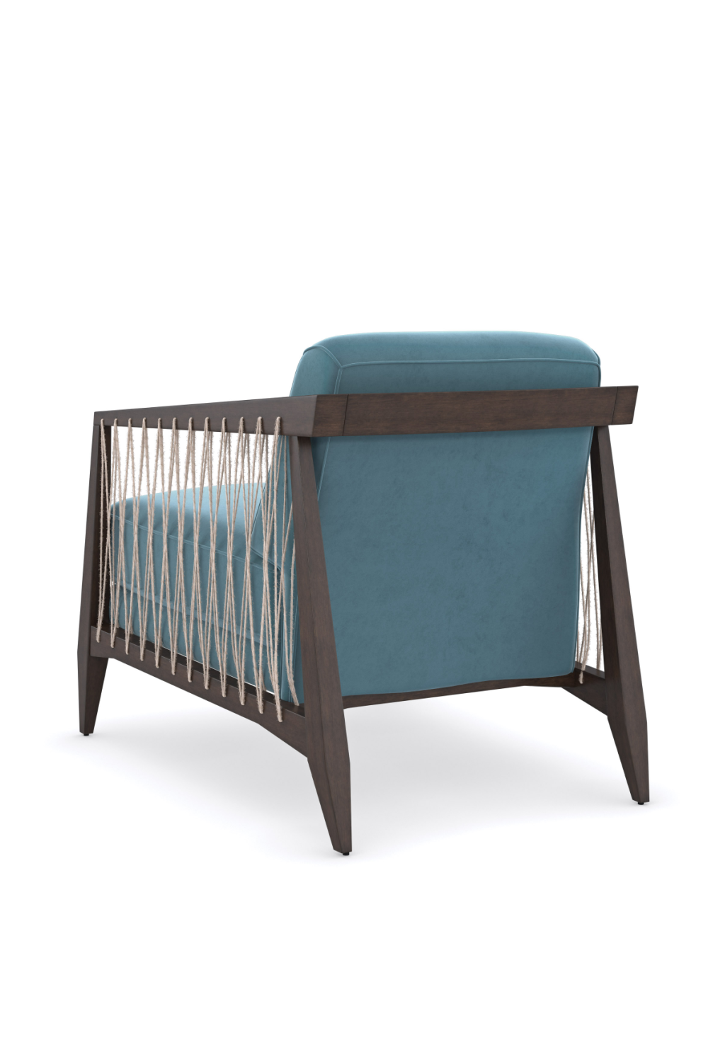 Blue Velvet Occasional Chair | Caracole Rope Me In | Oroa.com