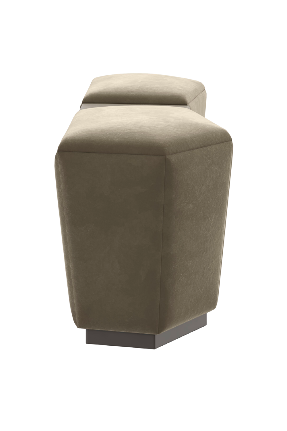 Mohair Storage Ottoman | Caracole Castor | Oroa.com