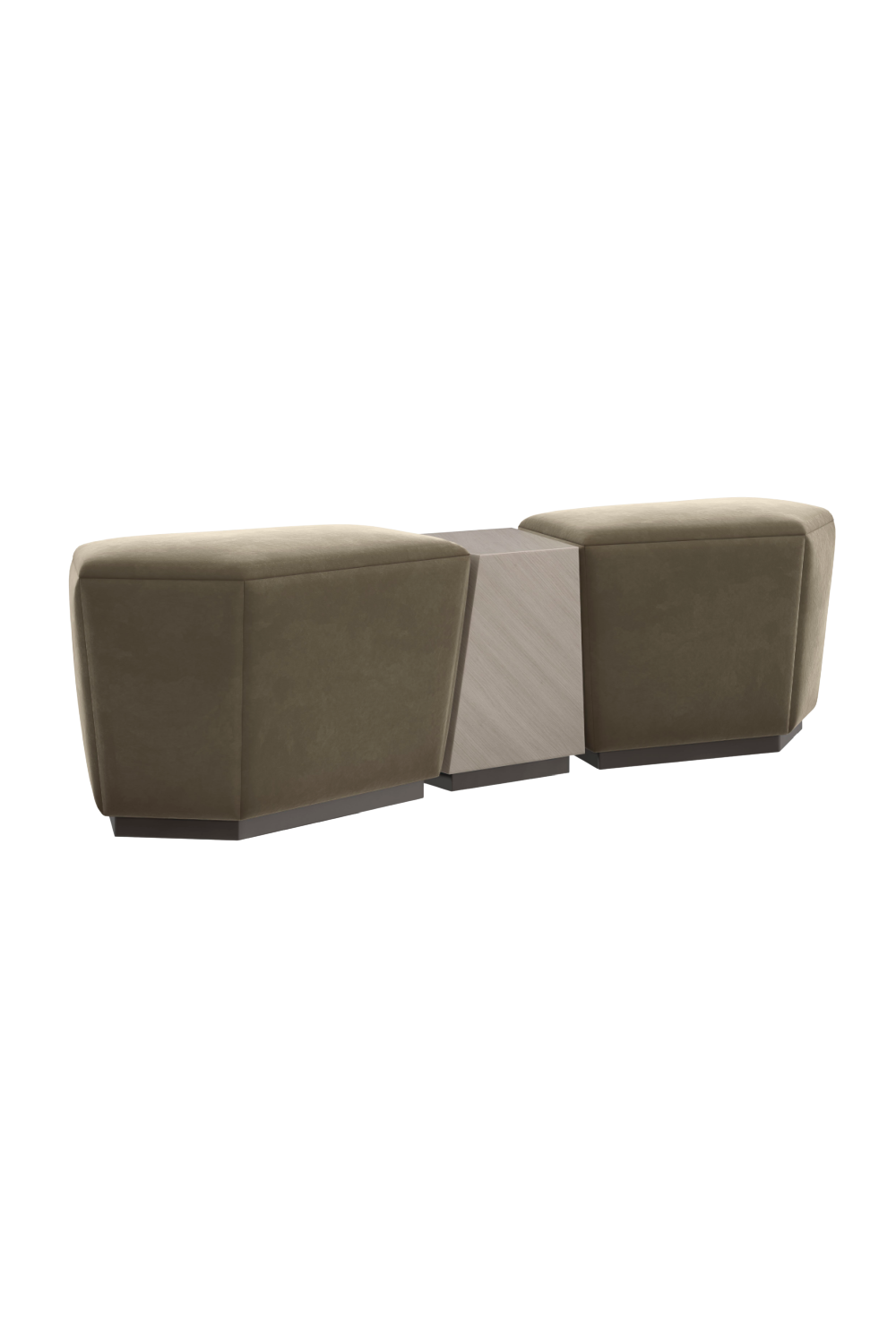 Mohair Storage Ottoman | Caracole Castor | Oroa.com