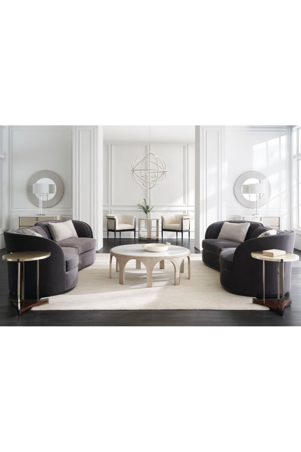 Gray Barrel Occasional Chair | Caracole Dorian | Oroa.com