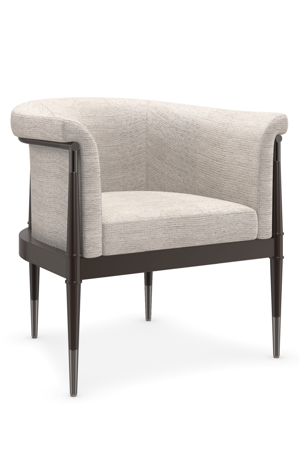 Gray Barrel Occasional Chair | Caracole Dorian | Oroa.com