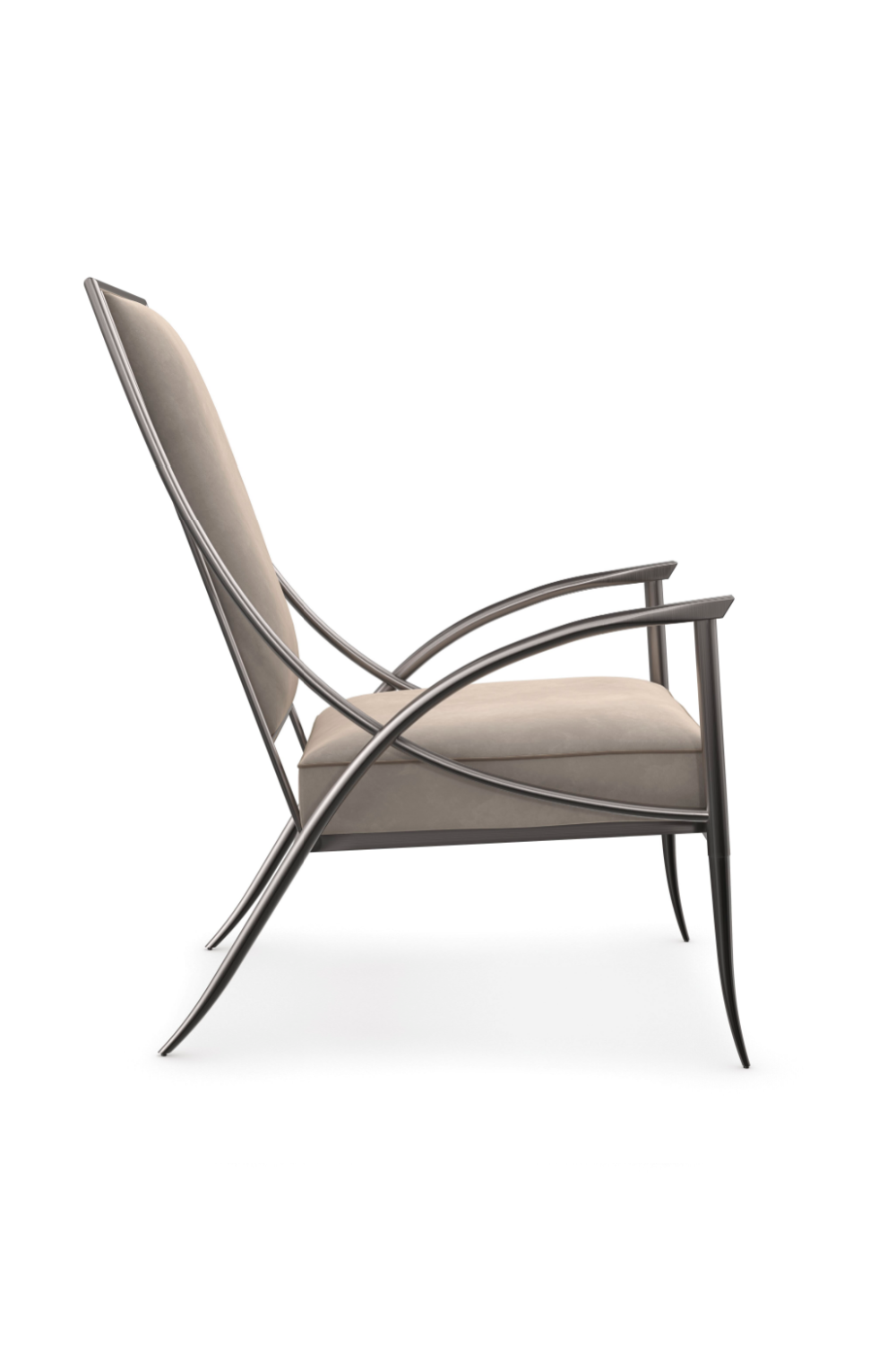 Smoked Stainless Steel Armchair | Caracole Mantis | Oroa.com