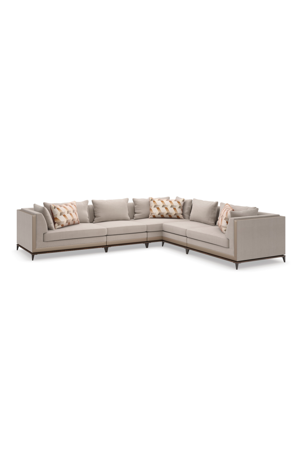 Taupe Modern Sectional Sofa | Caracole Archipelago | Oroa.com