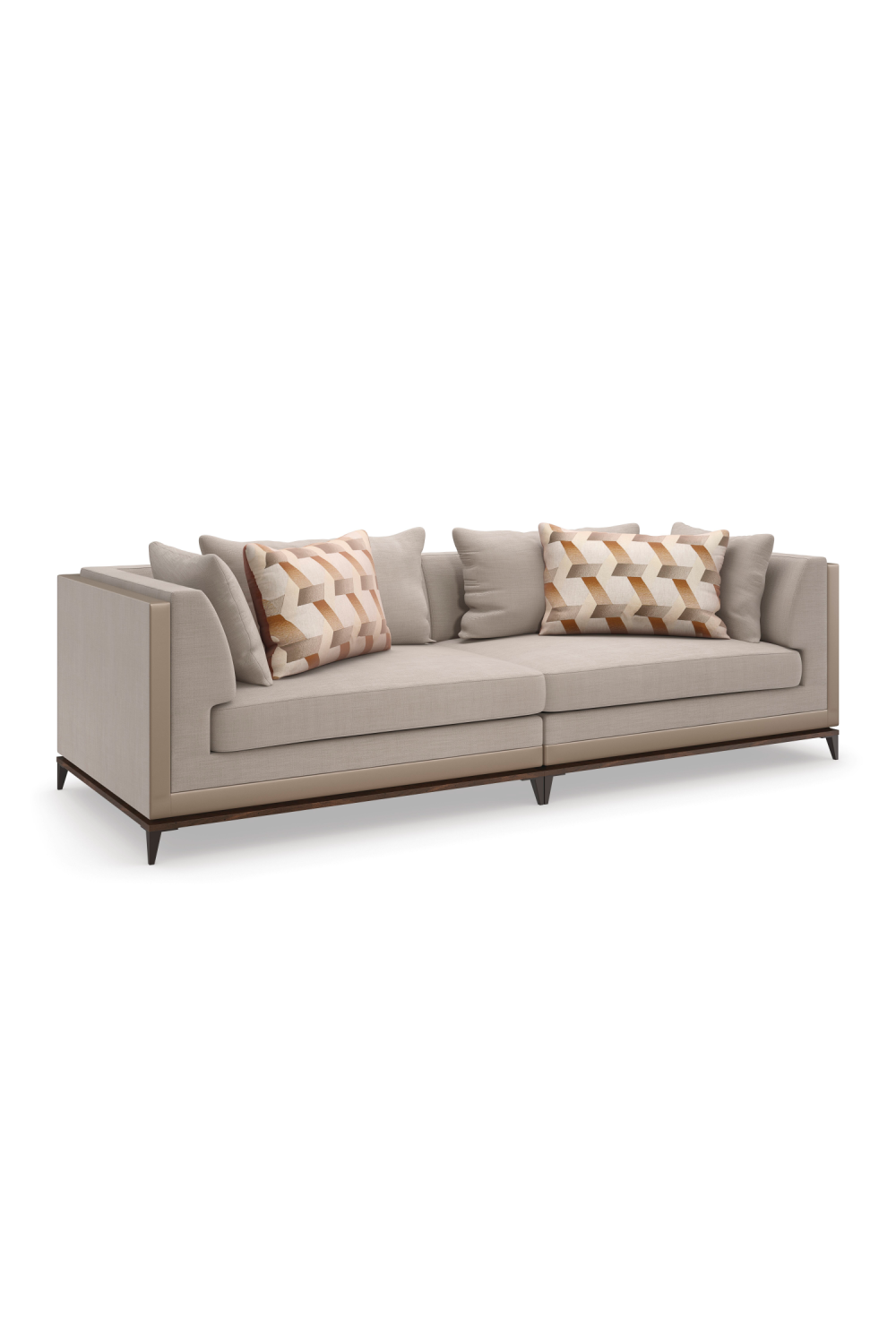 Taupe Modern Sectional Sofa | Caracole Archipelago | Oroa.com