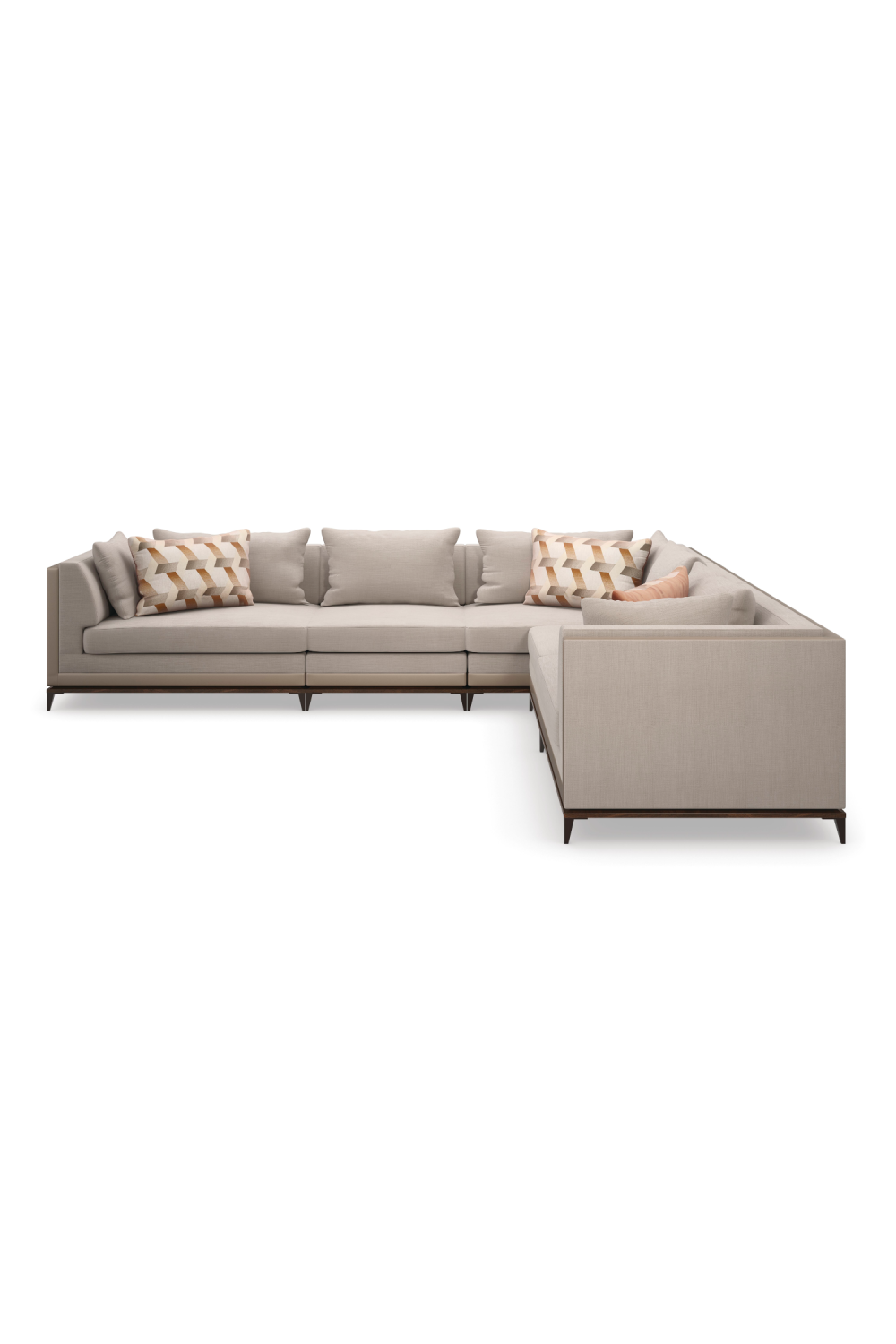 Taupe Modern Sectional Sofa | Caracole Archipelago | Oroa.com