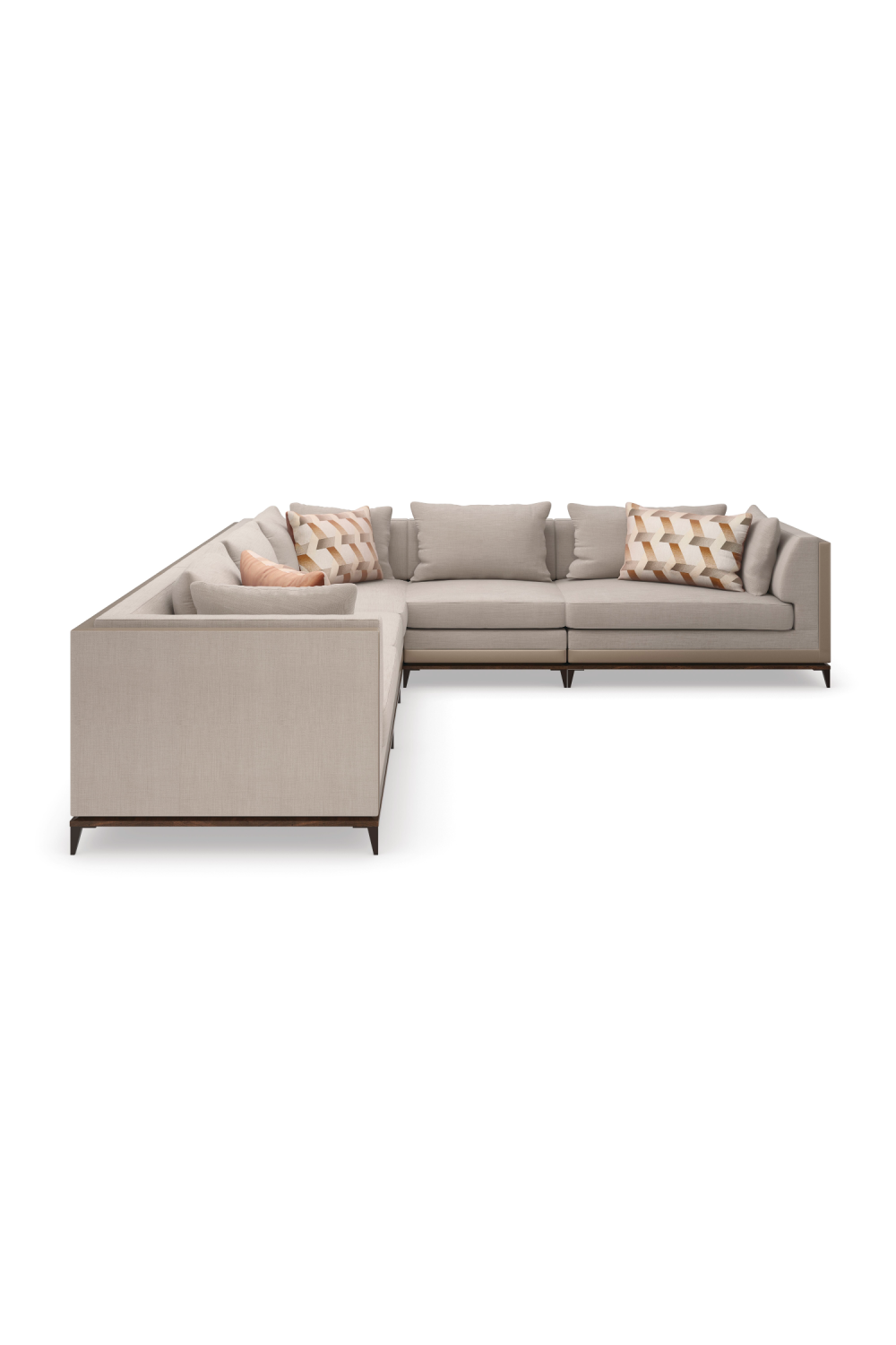 Taupe Modern Sectional Sofa | Caracole Archipelago | Oroa.com