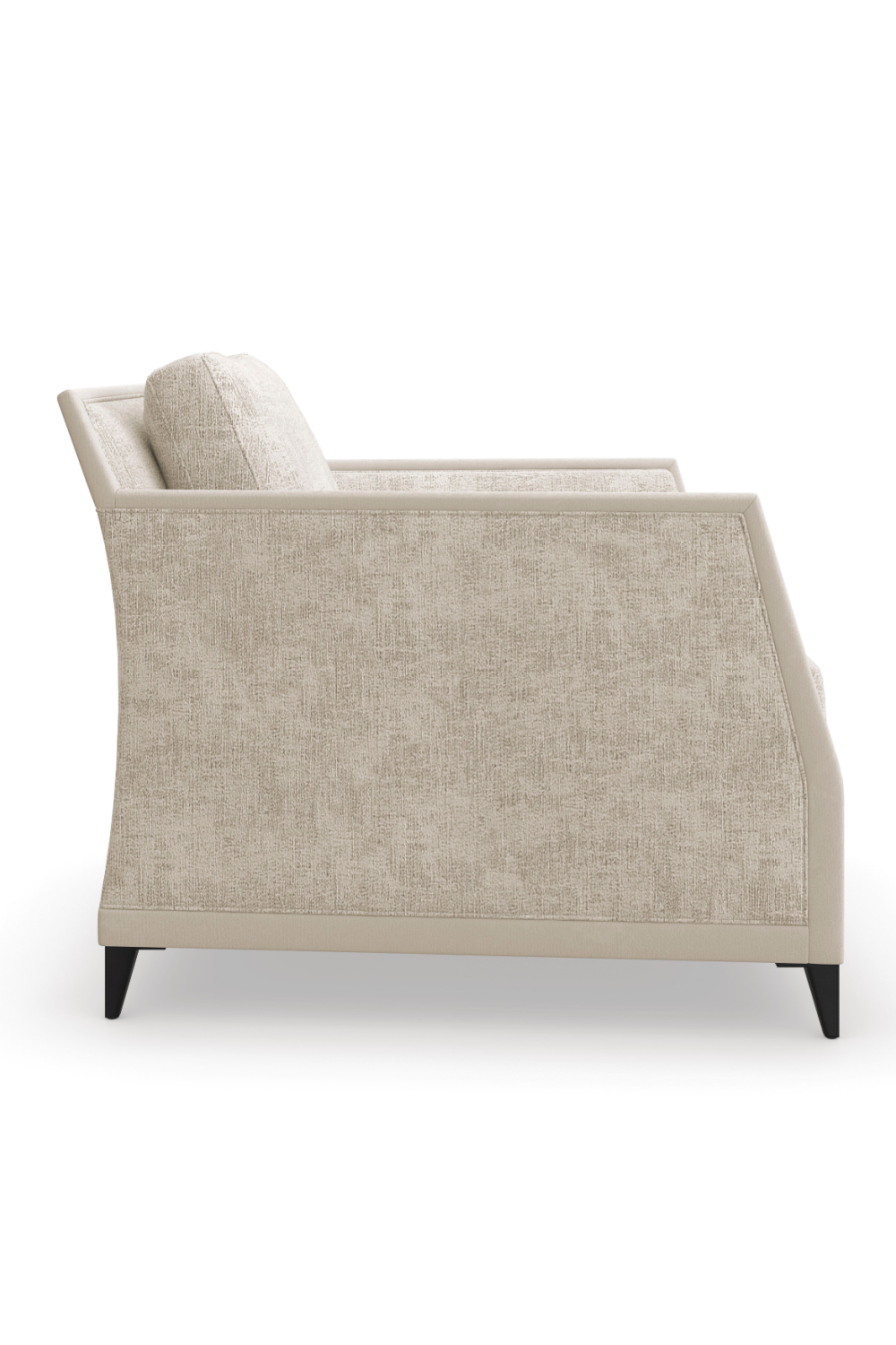 Beige Chenille Lounge Chair | Caracole Limitless | Oroa.com